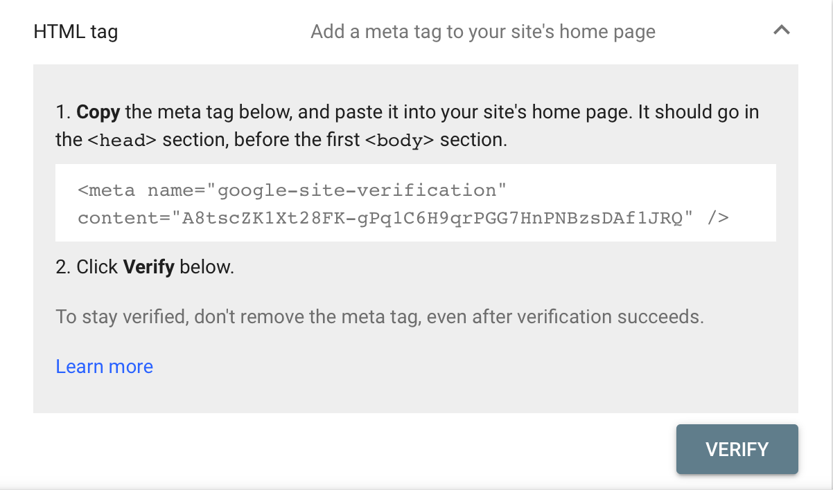 meta-tag-verification-method