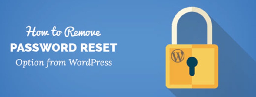 حذف password reset / change از وردپرس